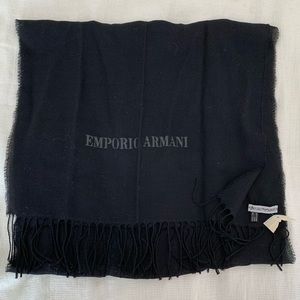 Emporio Armani 100% wool Black scarf